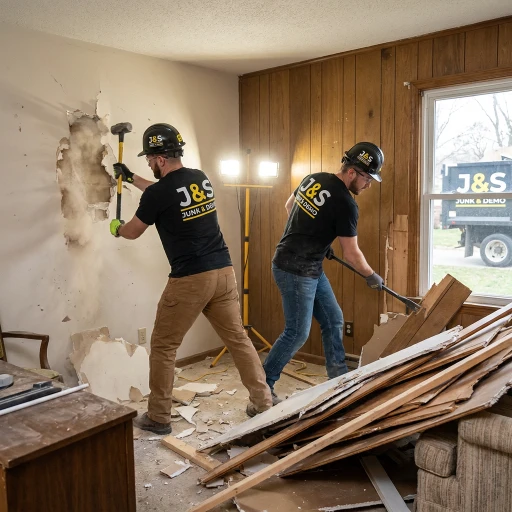 Interior demolition and deck teardown by J&S Junk & Demo